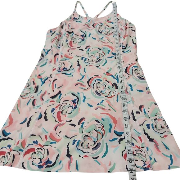 Athleta Infinity Activewear Dress Womens Medium Pink Elegance Floral Orchid - Picture 9 of 13